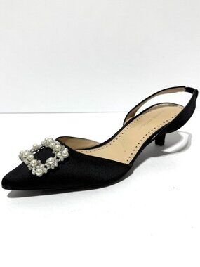 Adrienne Vittadini Womens Suza Heels Black Size 8M